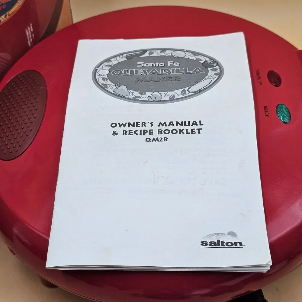 Salton Santa Fe Quesadilla Maker QM2R Red 12